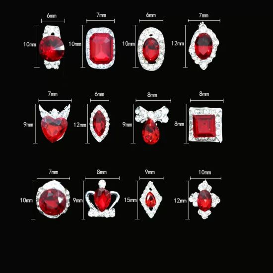 Charms Ruby 3D Diamonds Jewelry Nail Art Decorations Accessories