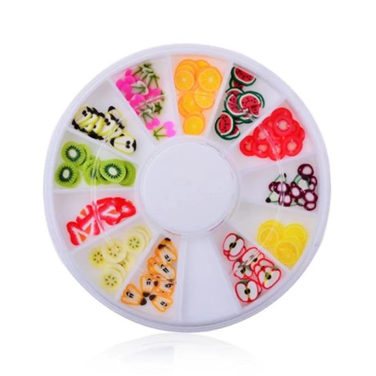 Multi-Shape Slices Polymer Clay Tiny Fimo Wheel Nail Art Decoration