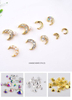 3D Metal Jewelry Moon Star Diamond Stones Jewelry Nail Art