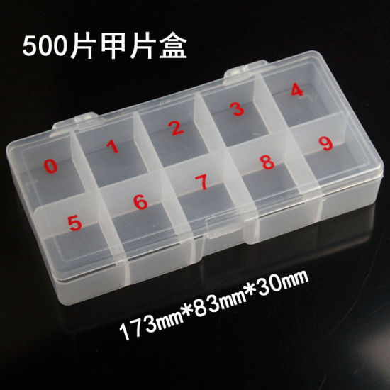500PCS Nail Tip Box for Nail Art Tool Empty Containers
